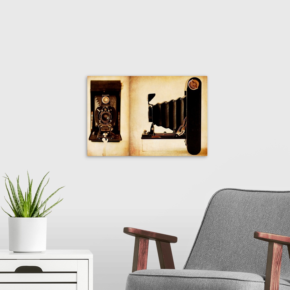 A modern room featuring Diptych Kodak Hawkeye No2 Folding
