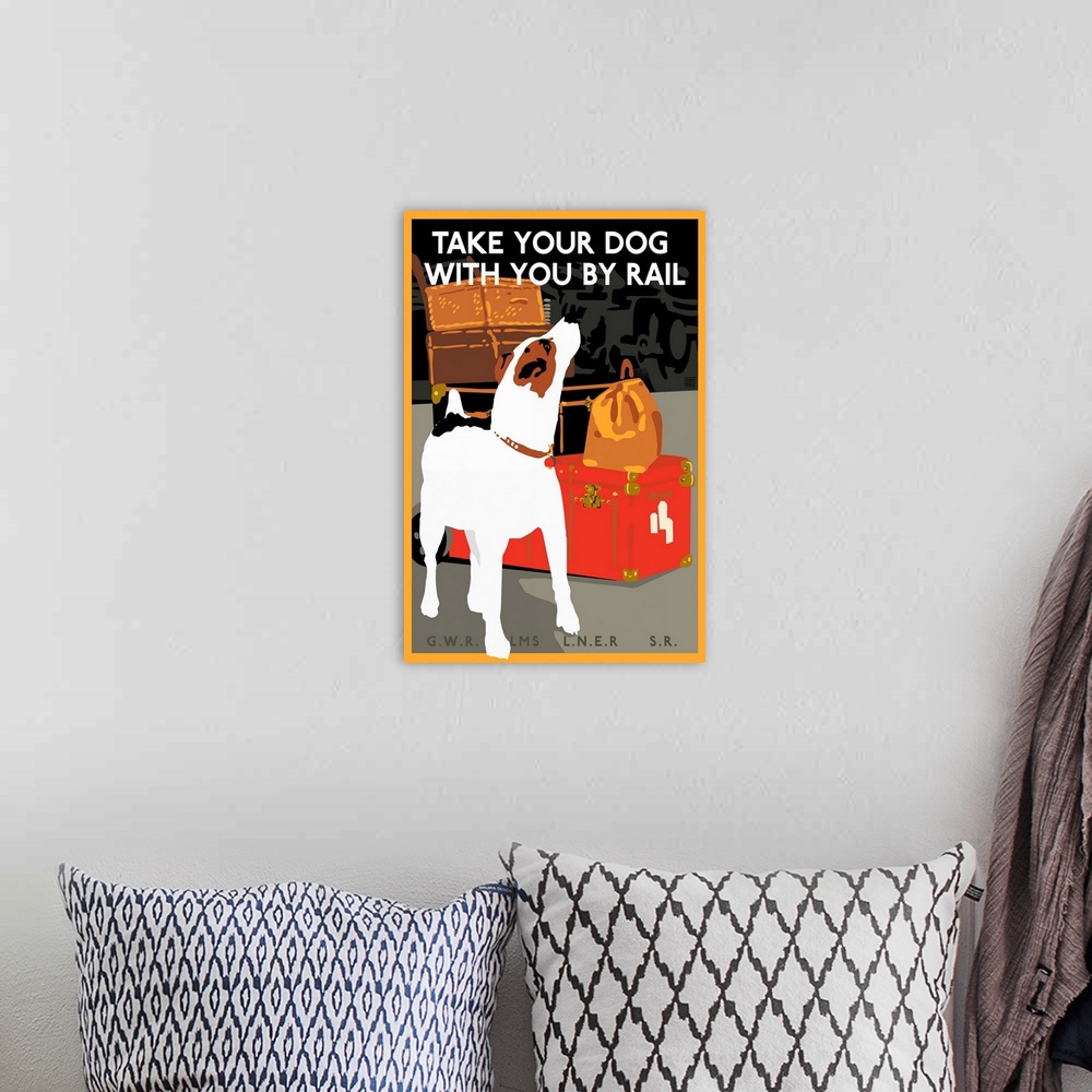 A bohemian room featuring Vintage Posterdog
