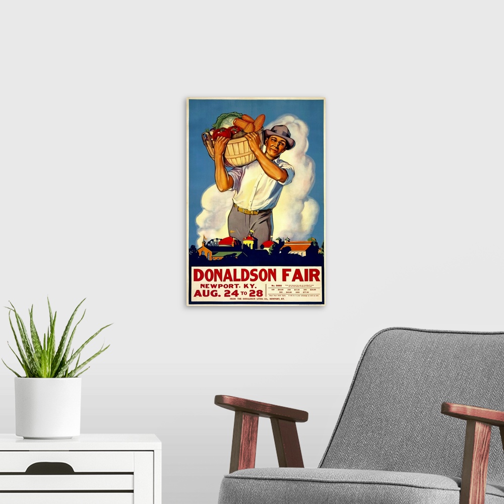 A modern room featuring Donaldson State Fair Poster