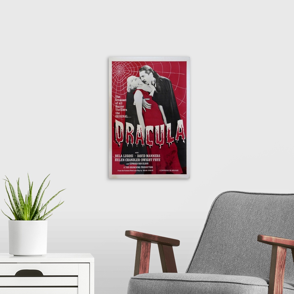 A modern room featuring Movie Poster: Dracula