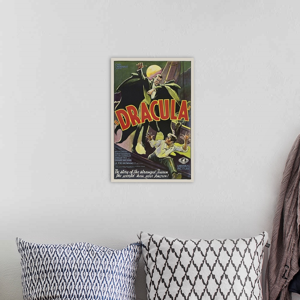 A bohemian room featuring Movie Poster: Dracula 1931