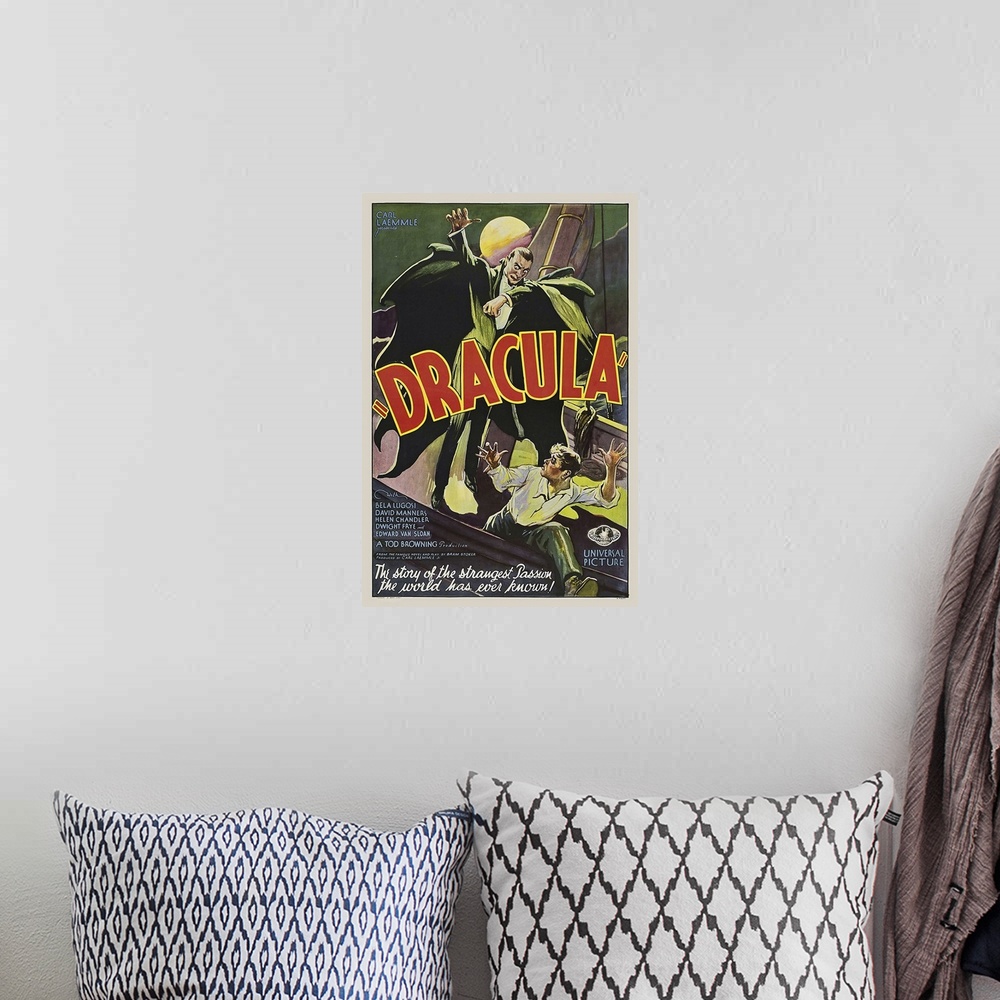 A bohemian room featuring Movie Poster: Dracula 1931