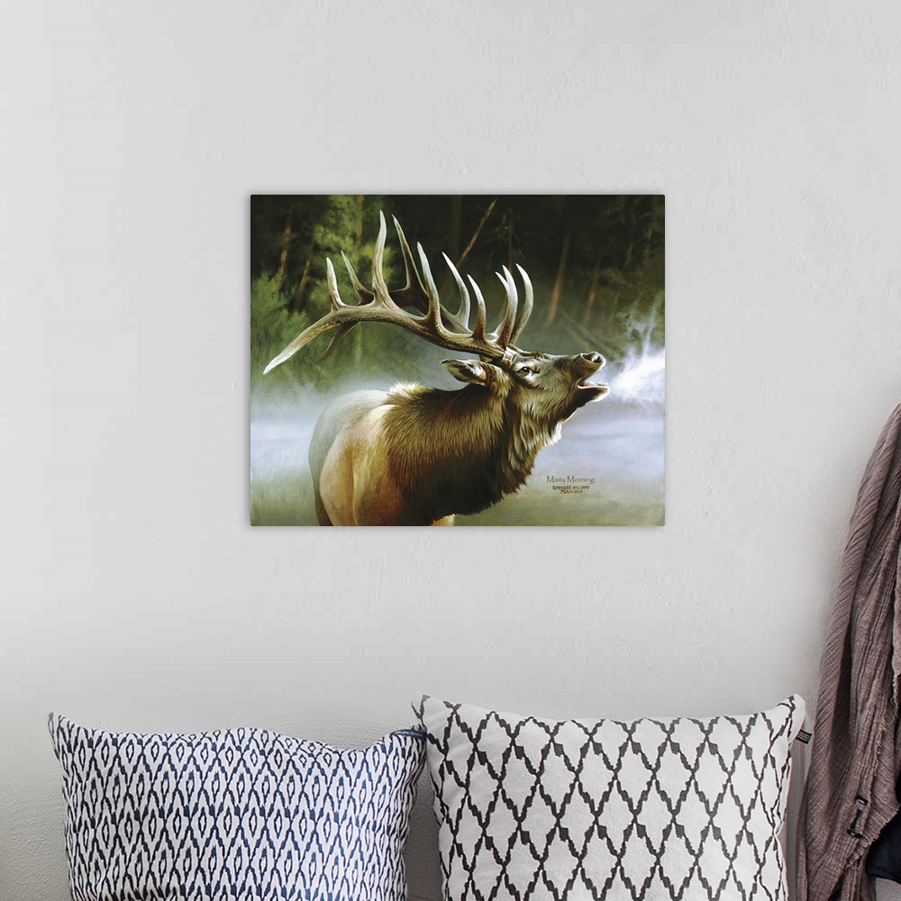 A bohemian room featuring Elk In Mist