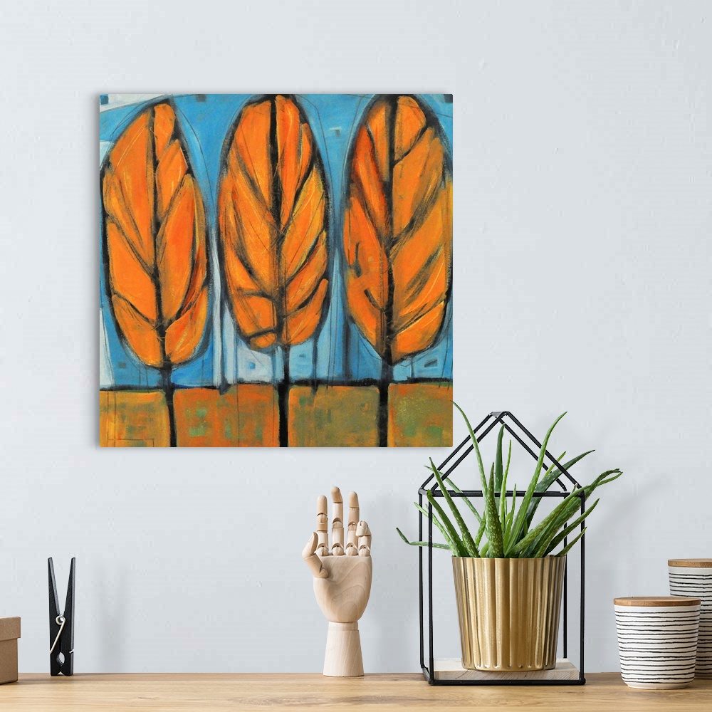 A bohemian room featuring Fall Trees