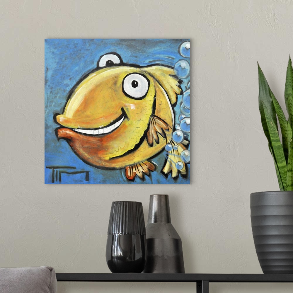 A modern room featuring Farting Fish