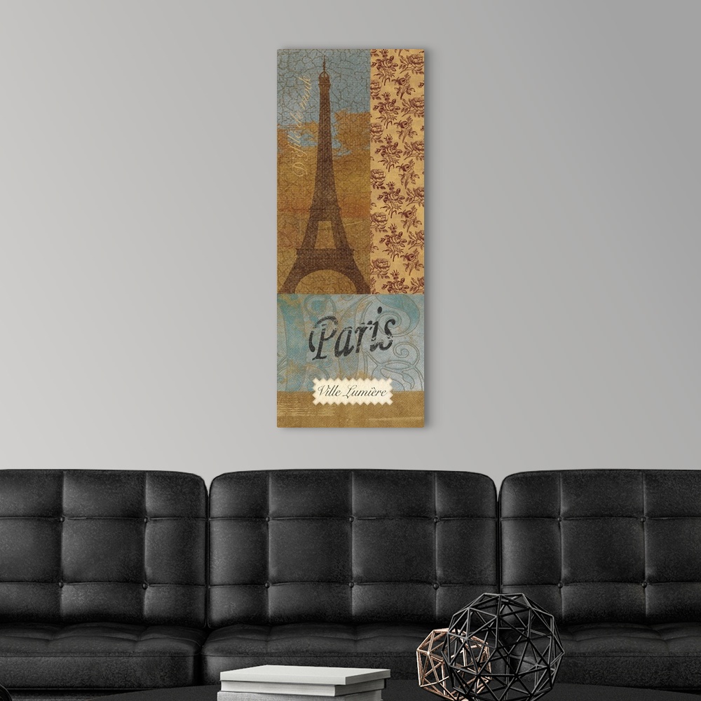 A modern room featuring Eiffel Tower, Paris, ville lumiere, texture