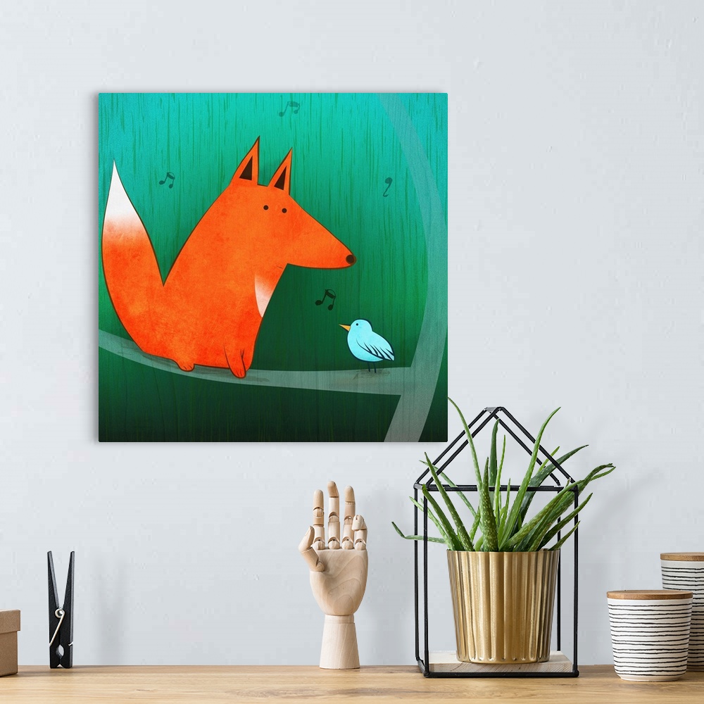 A bohemian room featuring Fox in Tree