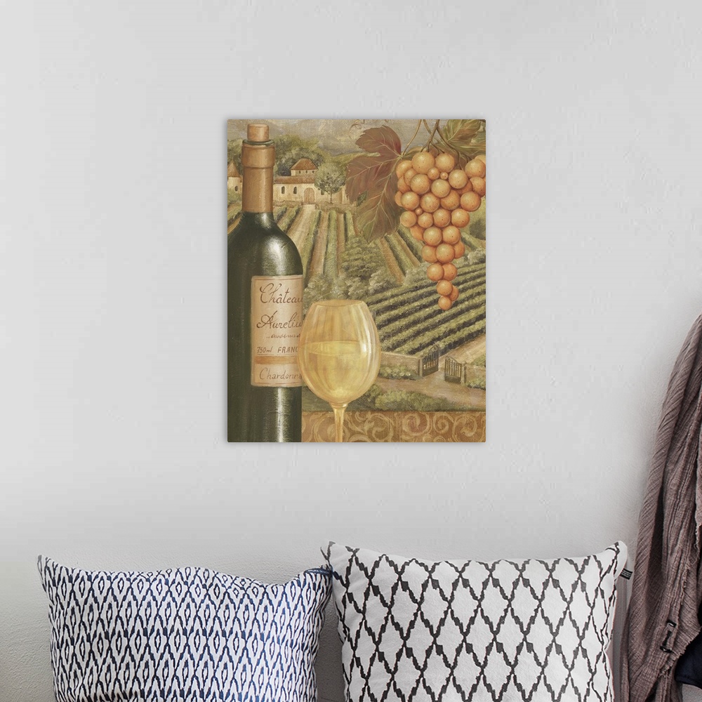 A bohemian room featuring French Vineyard III