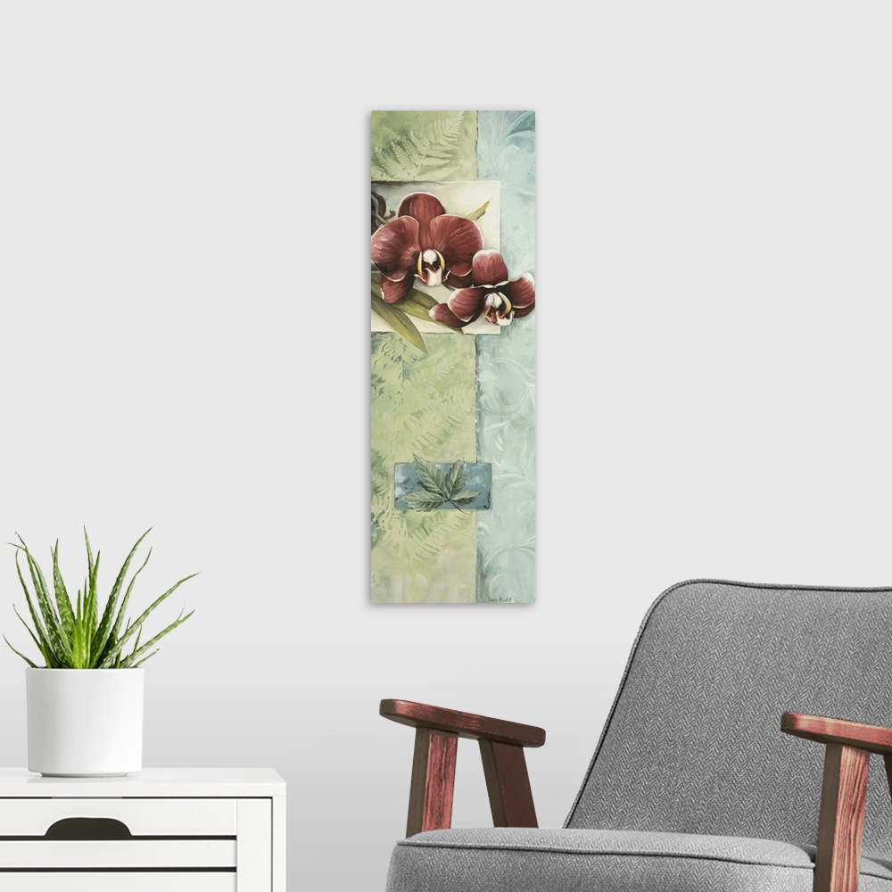 A modern room featuring Full Orchid Duo II