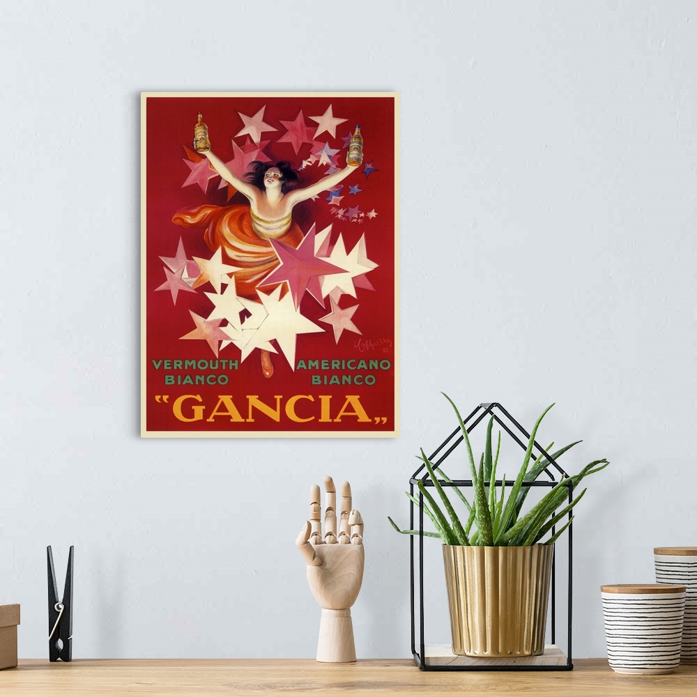 A bohemian room featuring Gancia - Vintage Vermouth Advertisement