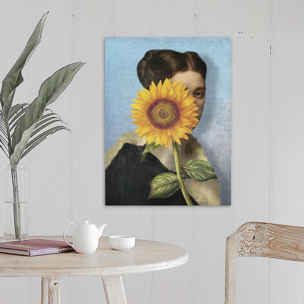 A farmhouse room featuring Girl with Sunflower