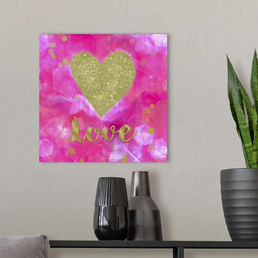 A modern room featuring Glitter Love Pink