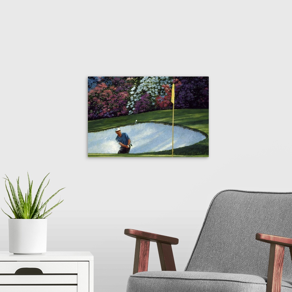 A modern room featuring Golf Course VI