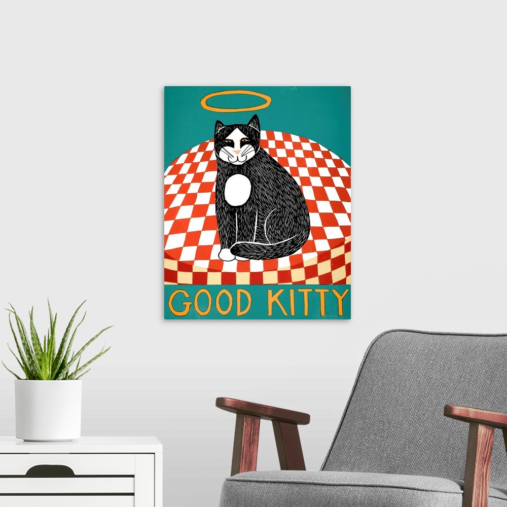 A modern room featuring Good Kitty