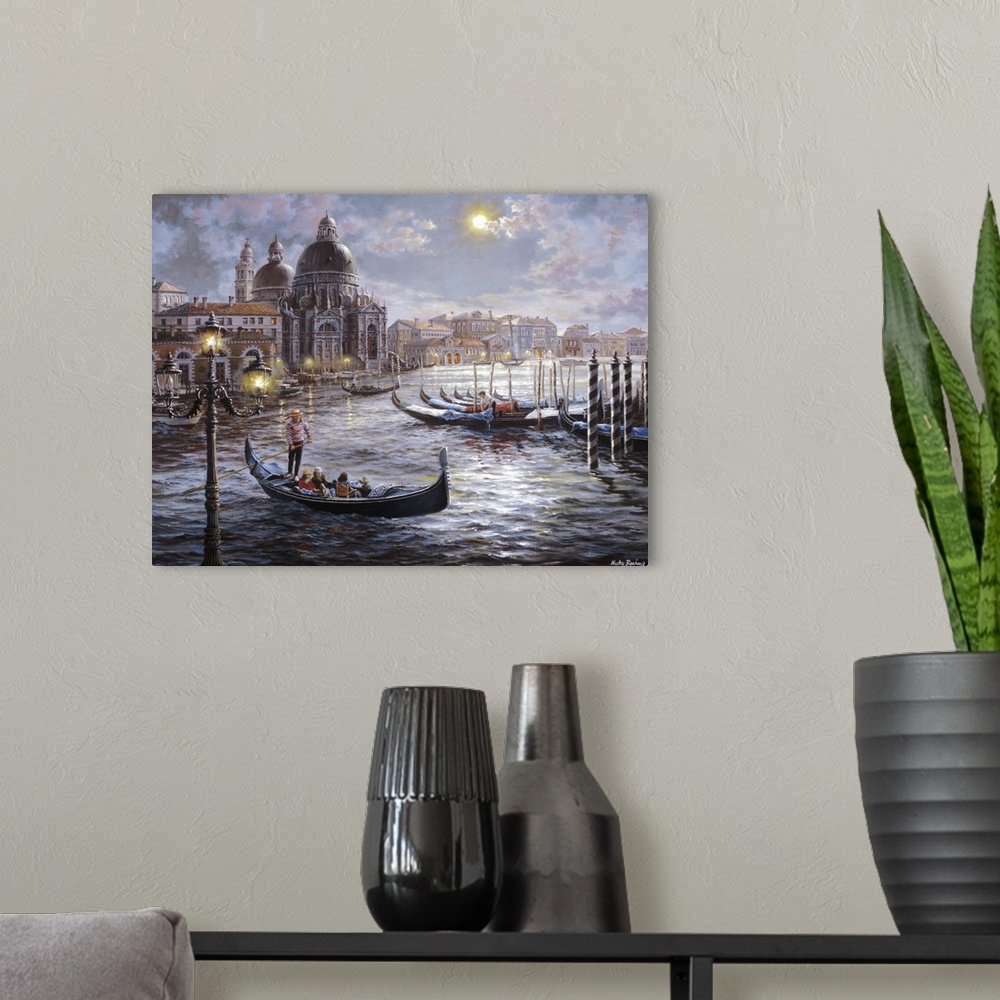 A modern room featuring Grand Canal Venice