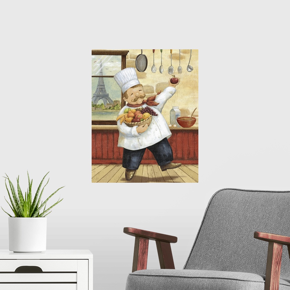 A modern room featuring Happy Chef I