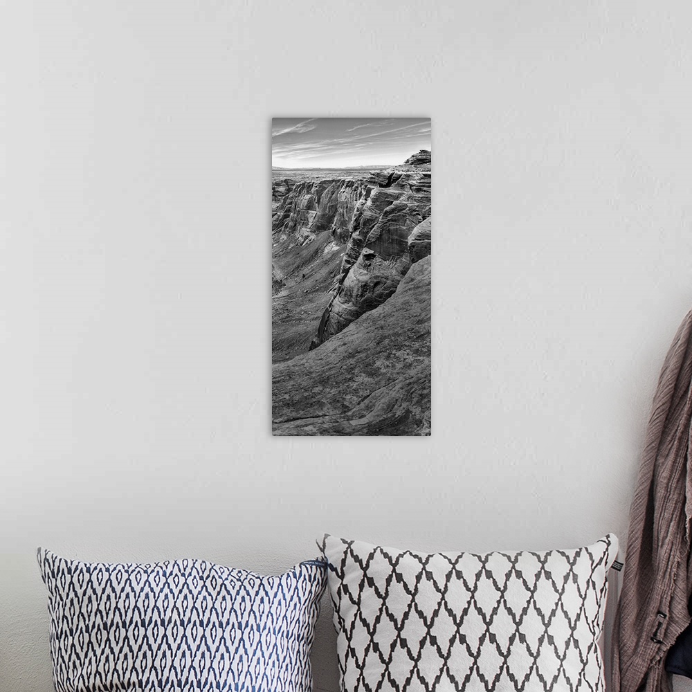 A bohemian room featuring Horseshoe Bend BW 3 of 3 panel