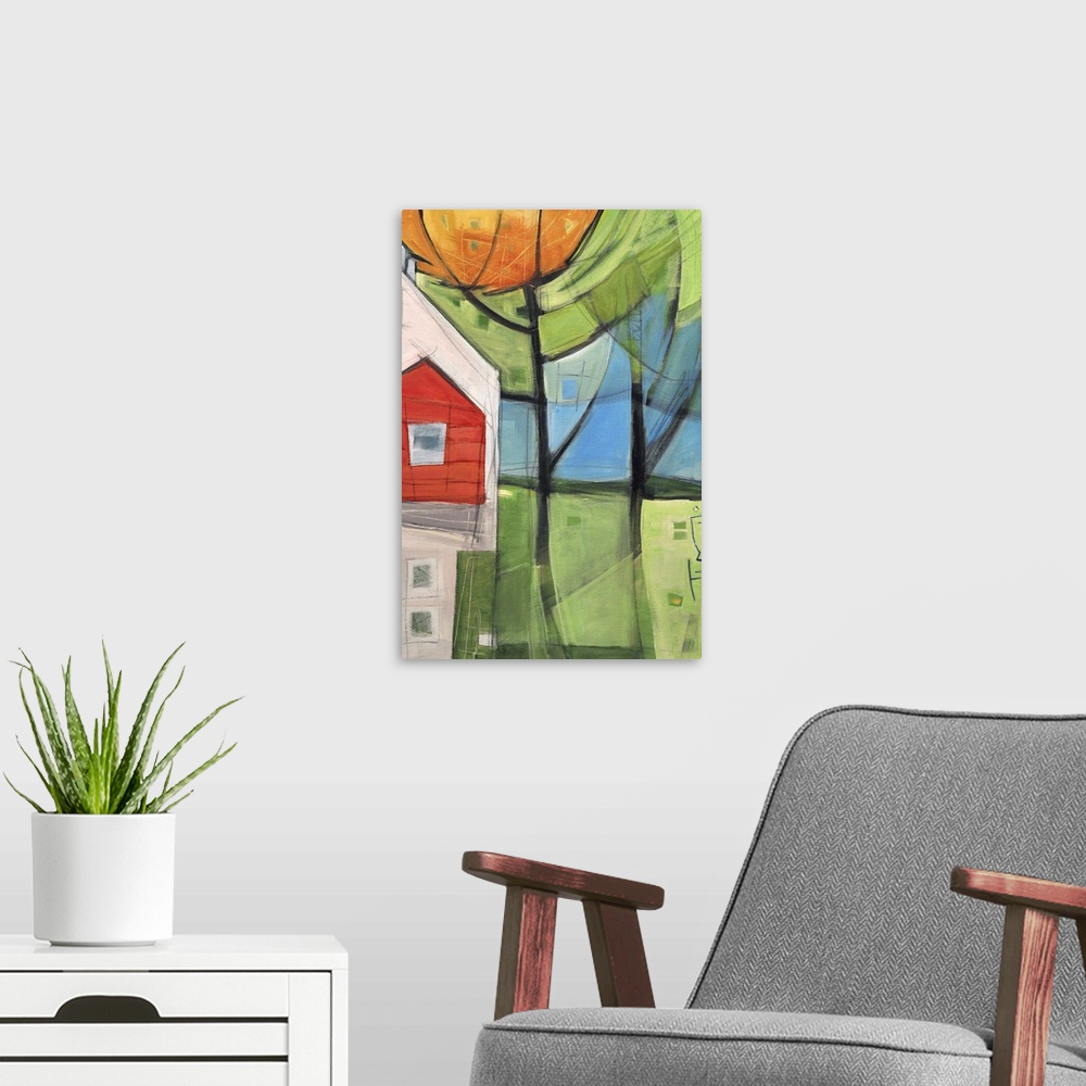A modern room featuring House In Trees