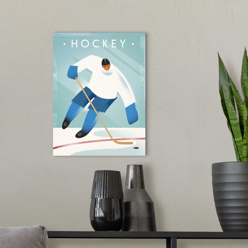 A modern room featuring Ice Hockey
