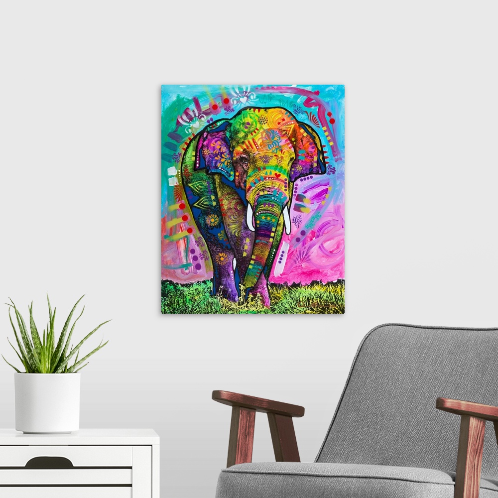 A modern room featuring Indian Elephant