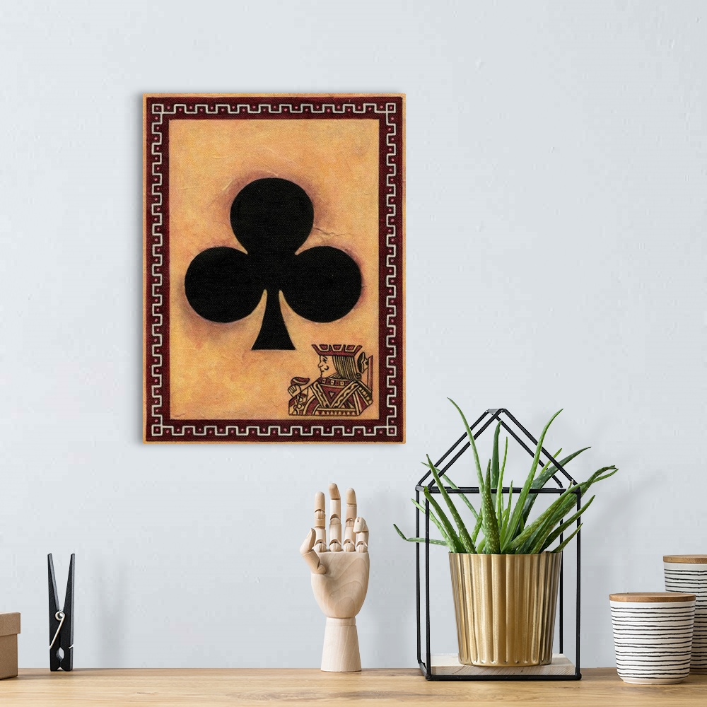A bohemian room featuring playing card