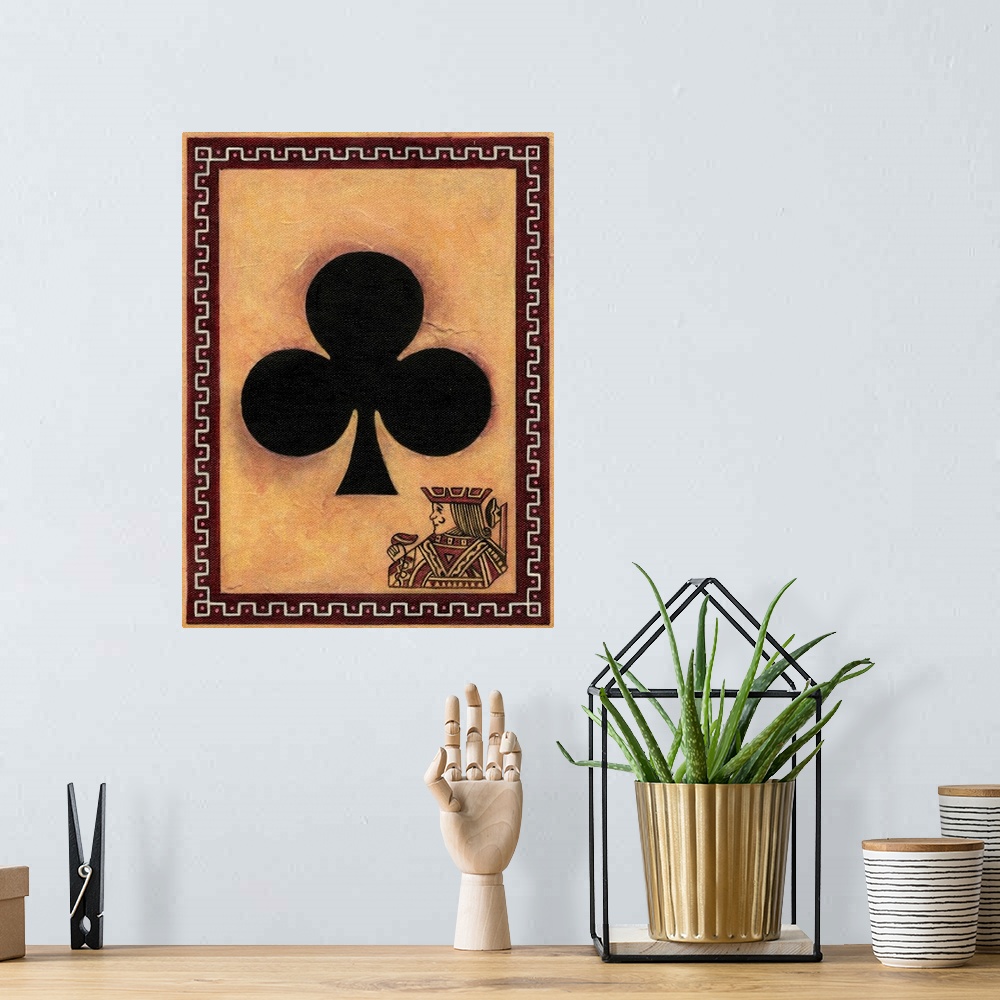 A bohemian room featuring playing card