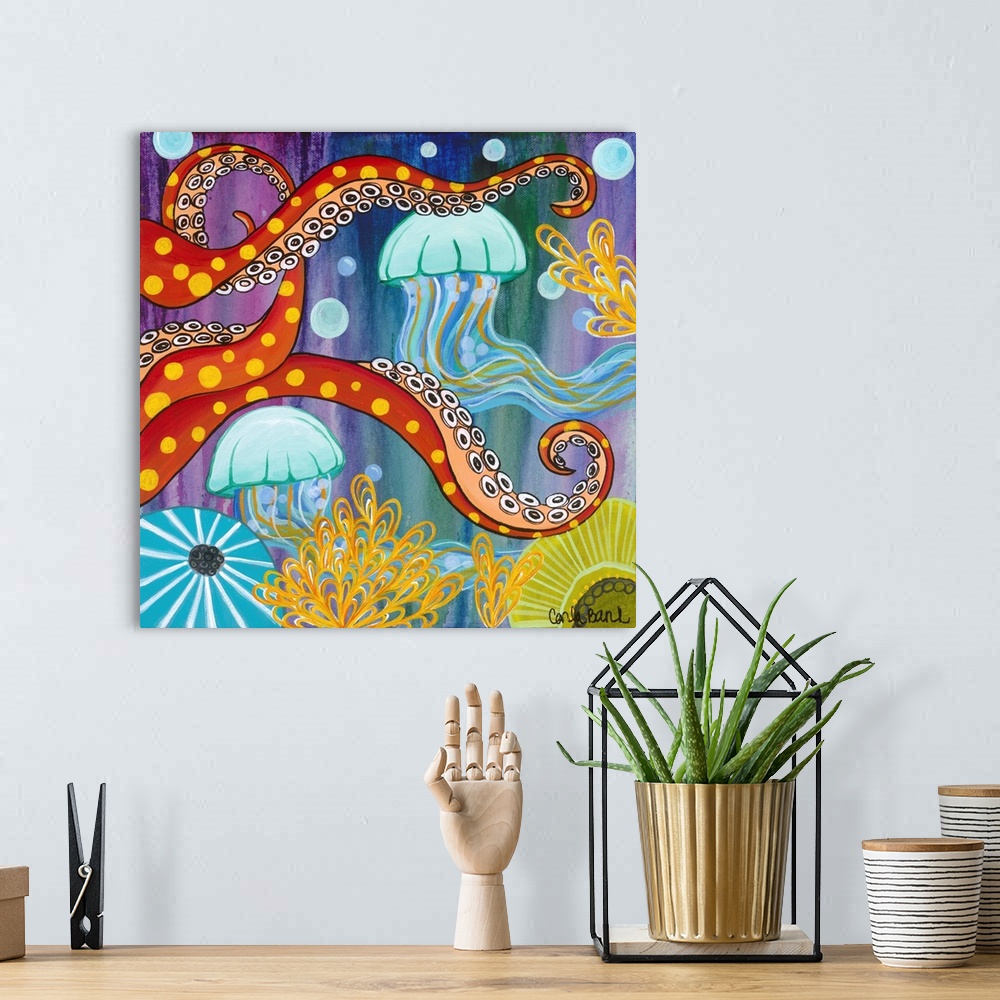 A bohemian room featuring Jelly Fish