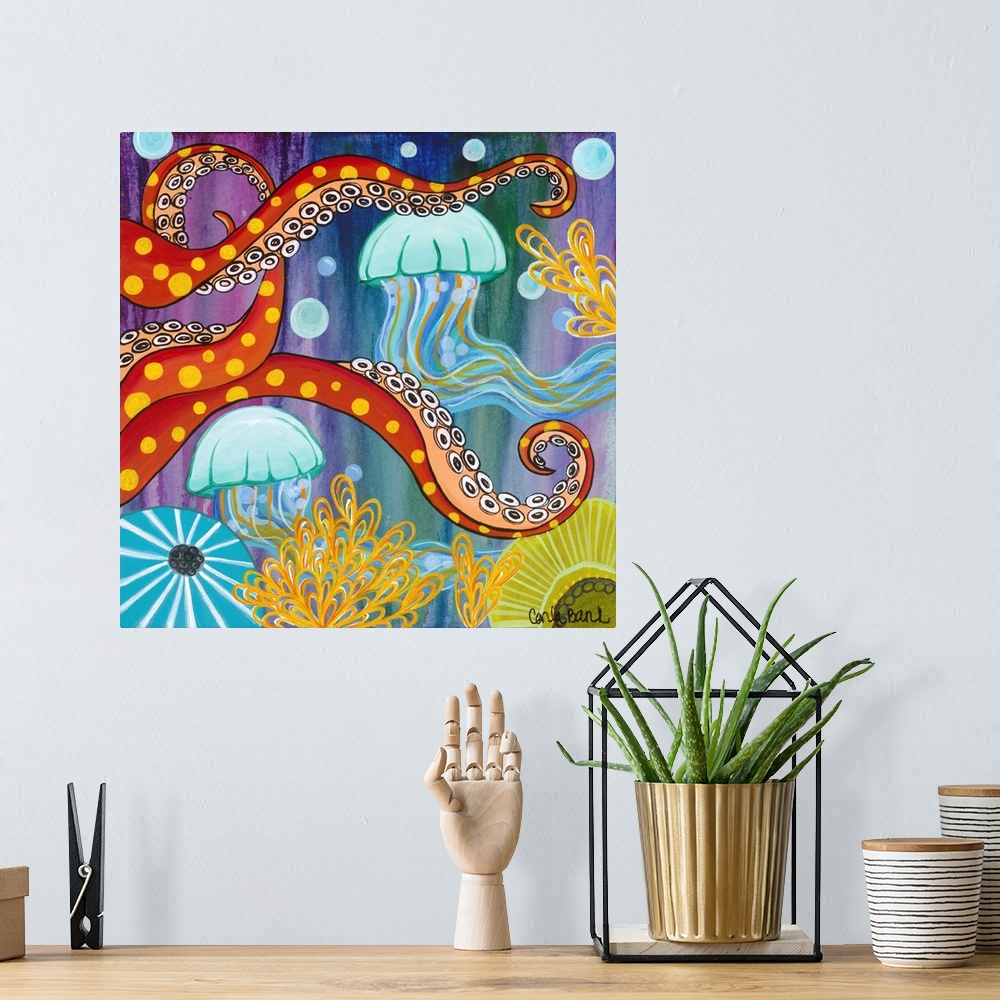 A bohemian room featuring Jelly Fish