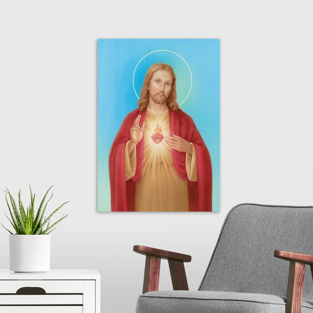 A modern room featuring Jesus