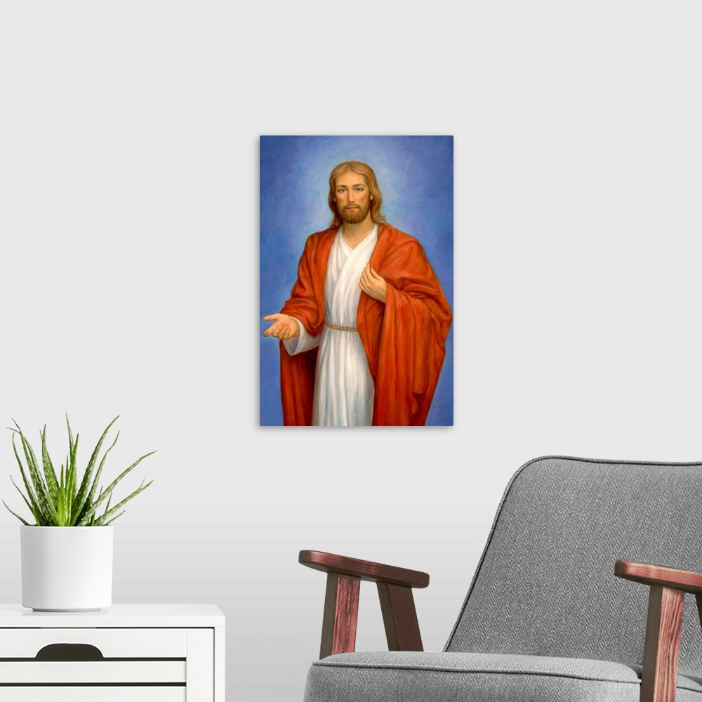 A modern room featuring Jesus
