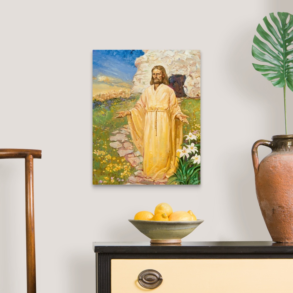 A traditional room featuring Jesus, reborn in the Spring.
