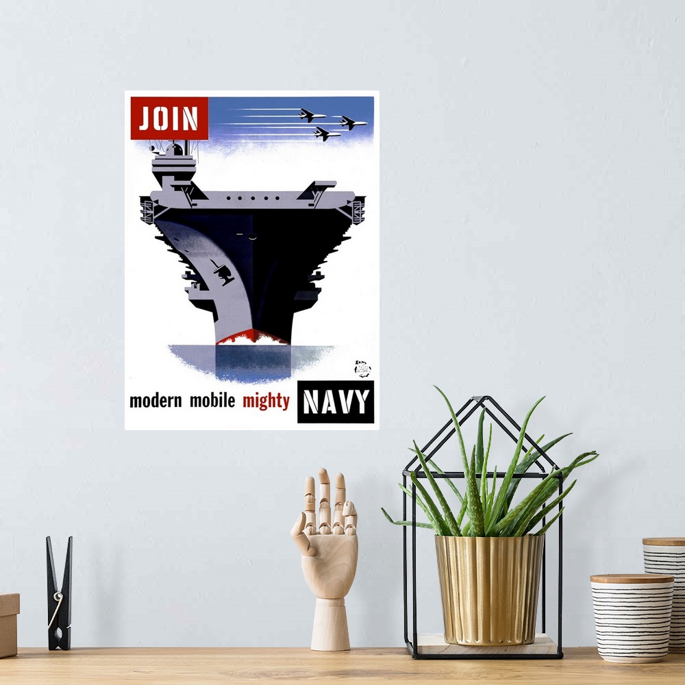 A bohemian room featuring Join the Navy, Modern Mobile Mighty