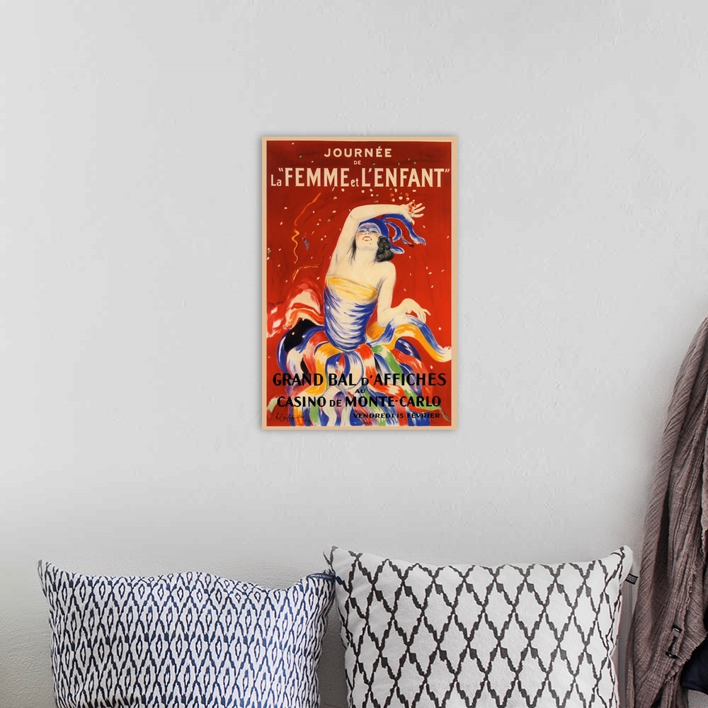 A bohemian room featuring Jounee de la Femme et l'Enfant - Vintage Advertisement