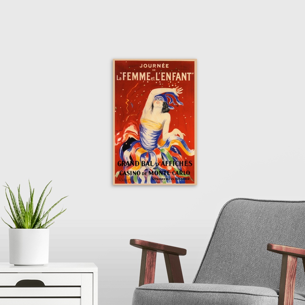 A modern room featuring Jounee de la Femme et l'Enfant - Vintage Advertisement