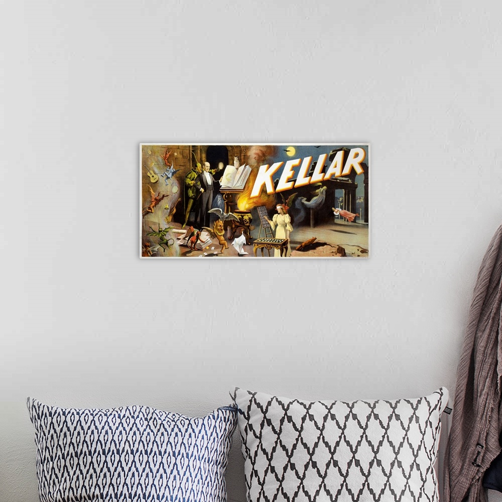 A bohemian room featuring Kellar the Great Mystery