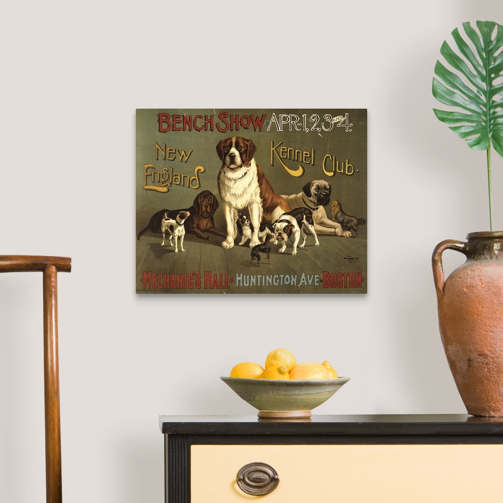 A traditional room featuring Kennel Club - Vintage Dog Show Advertisement