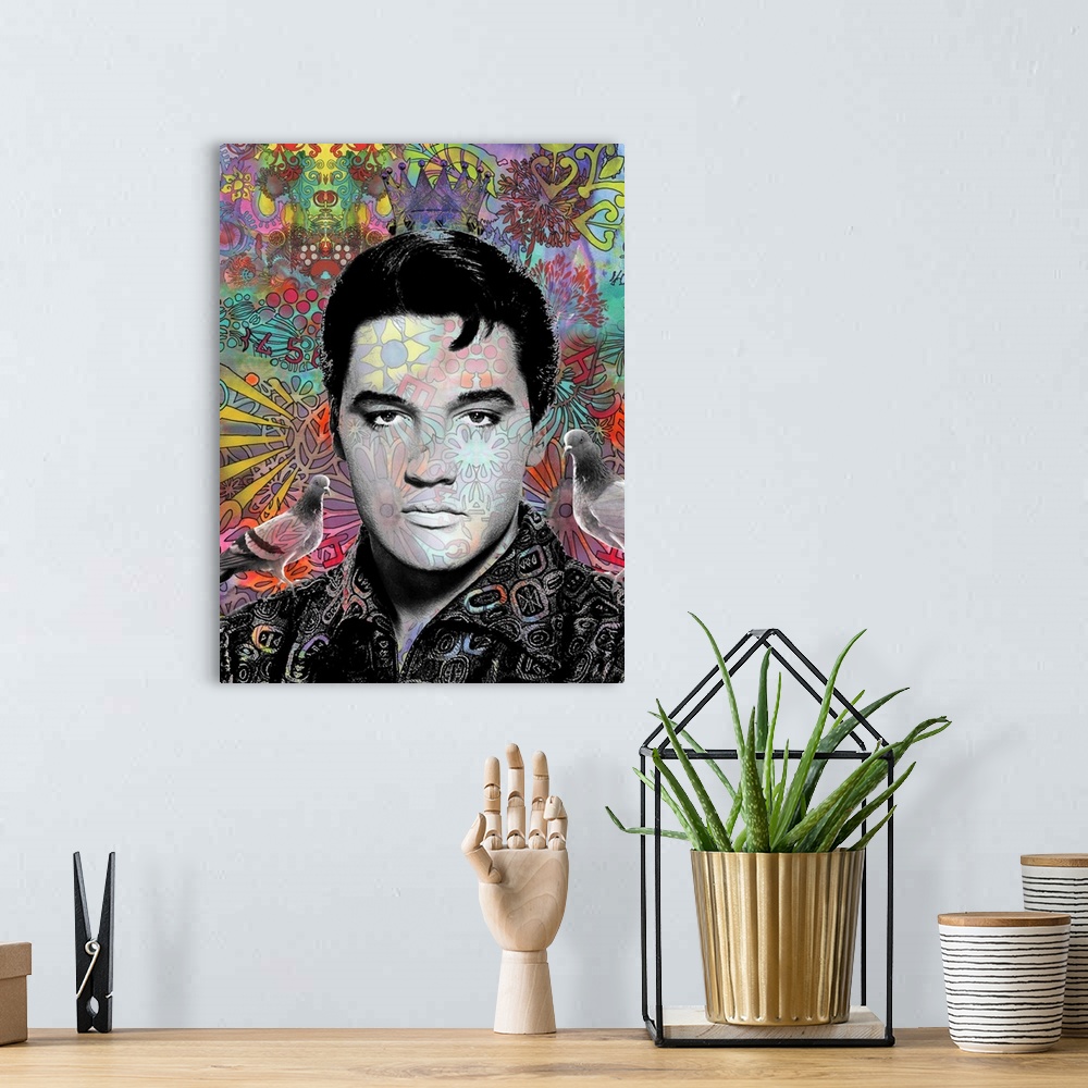 A bohemian room featuring King Elvis