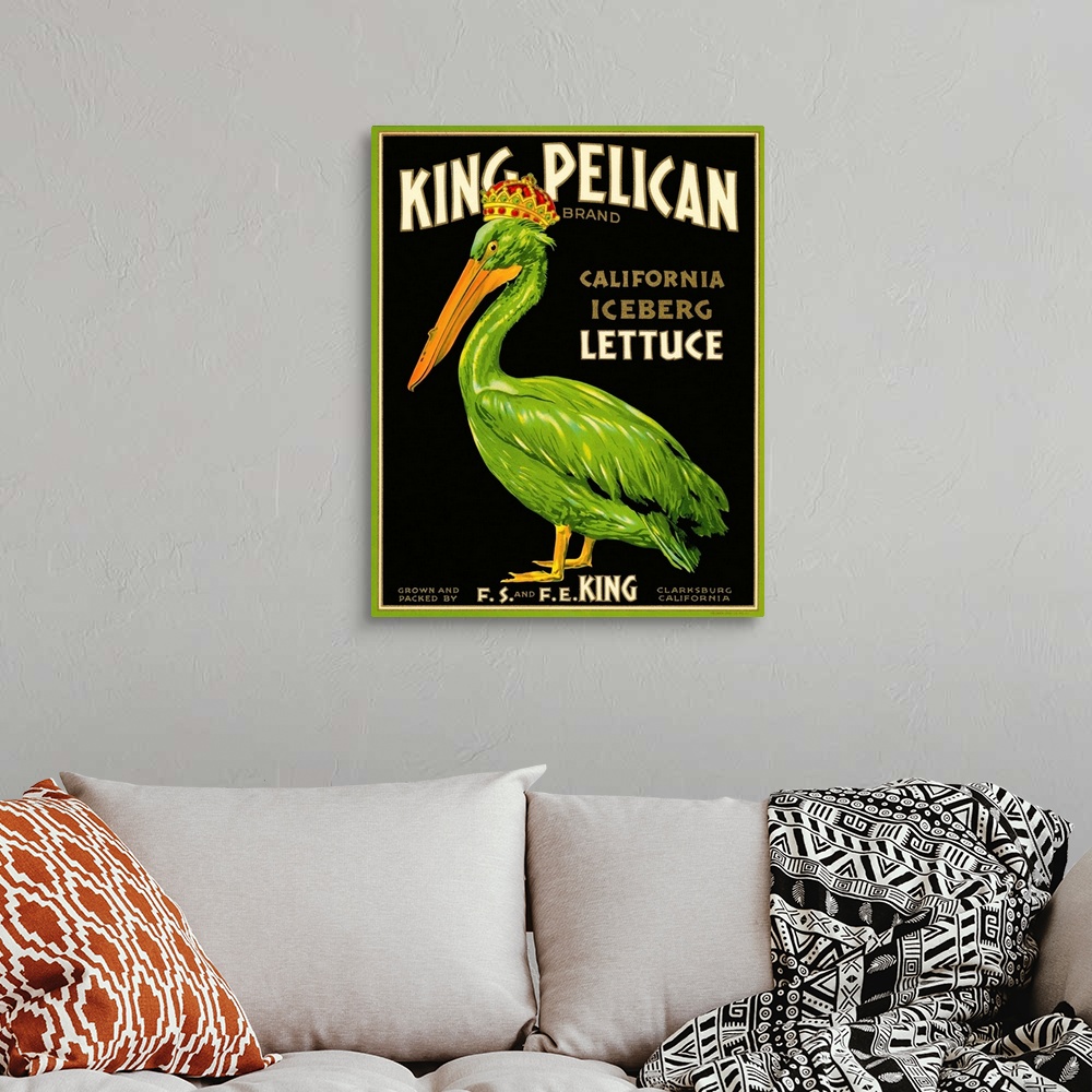 A bohemian room featuring King Pelican Brand Lettuce