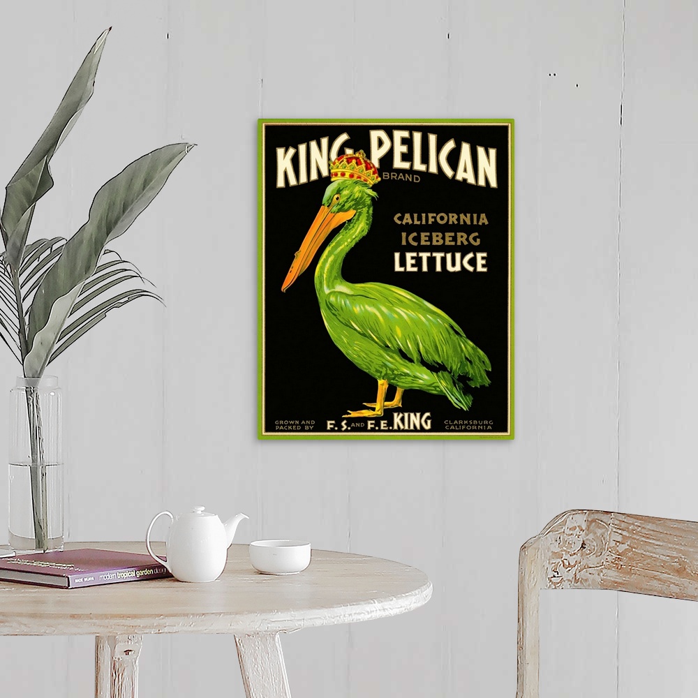 A farmhouse room featuring King Pelican Brand Lettuce