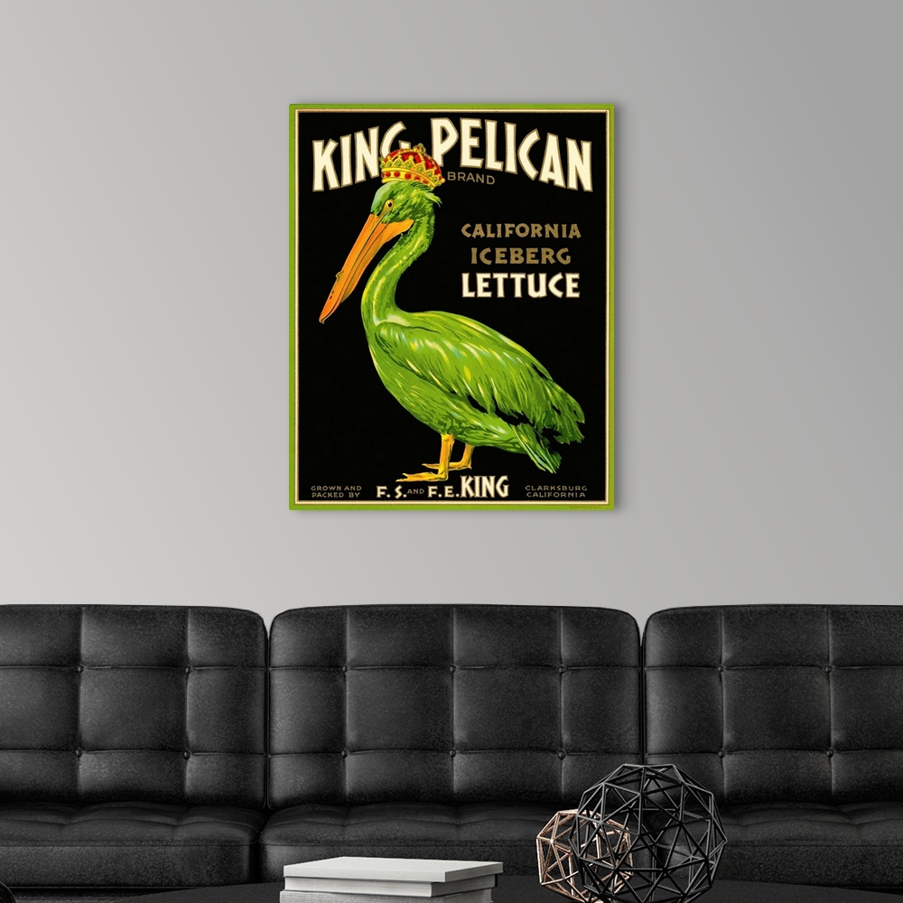 A modern room featuring King Pelican Brand Lettuce
