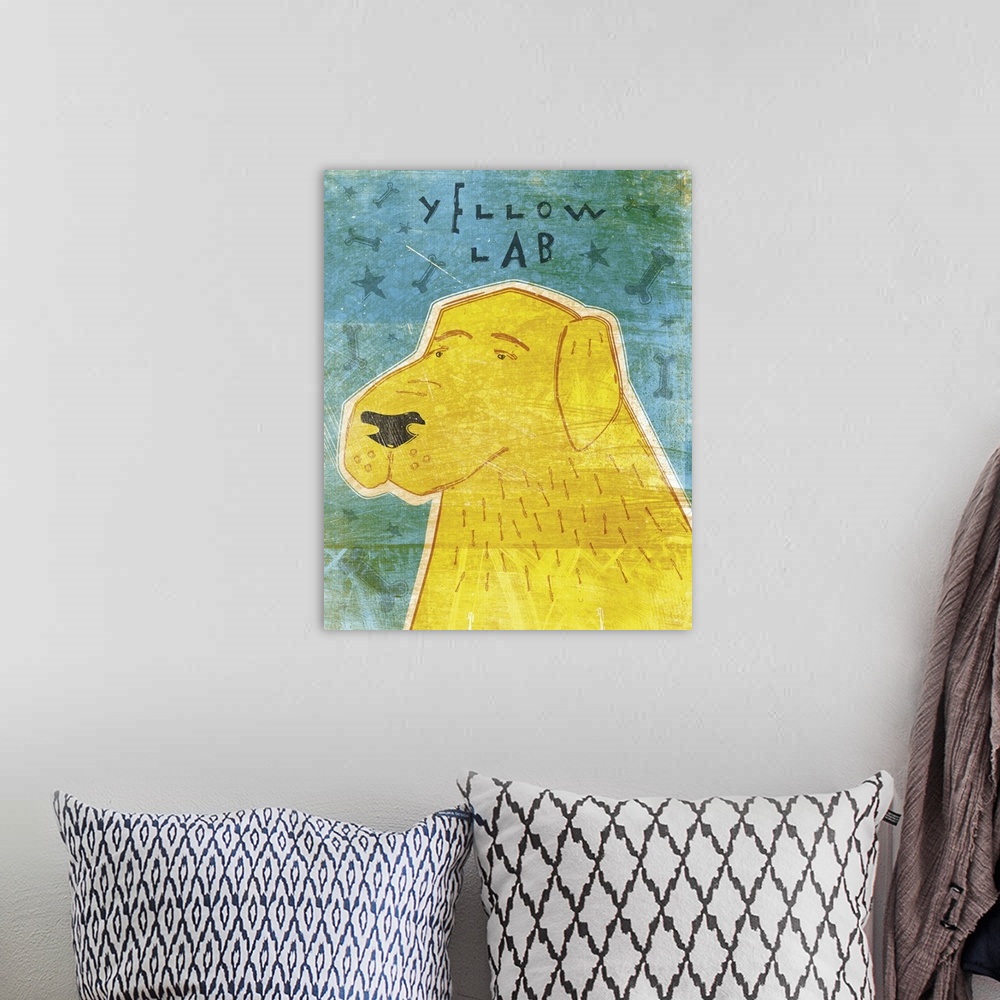 A bohemian room featuring Lab (yellow)