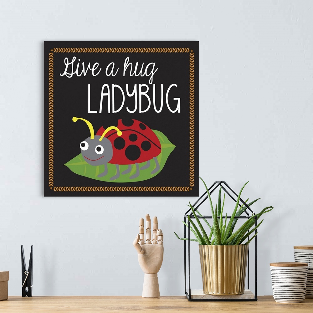 A bohemian room featuring Give a hug Ladybug, juvenile