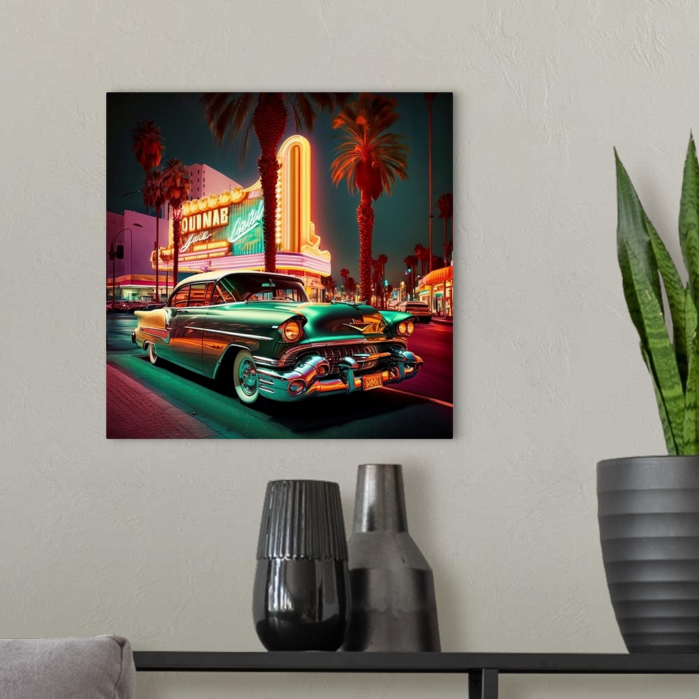 A modern room featuring Las Vegas Strip Cadillac 14