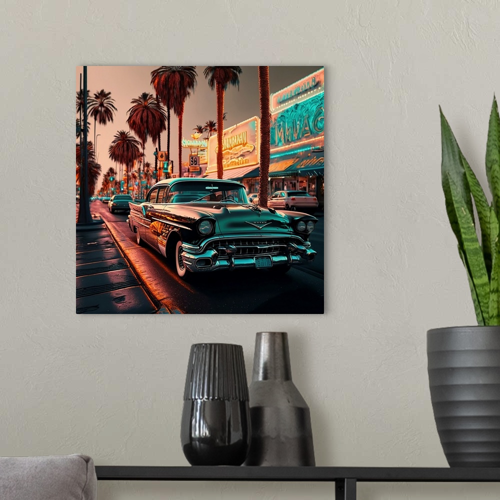 A modern room featuring Las Vegas Strip Cadillac 17