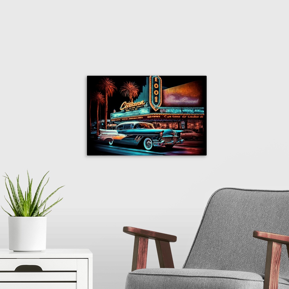 A modern room featuring Las Vegas Strip Cadillac 8