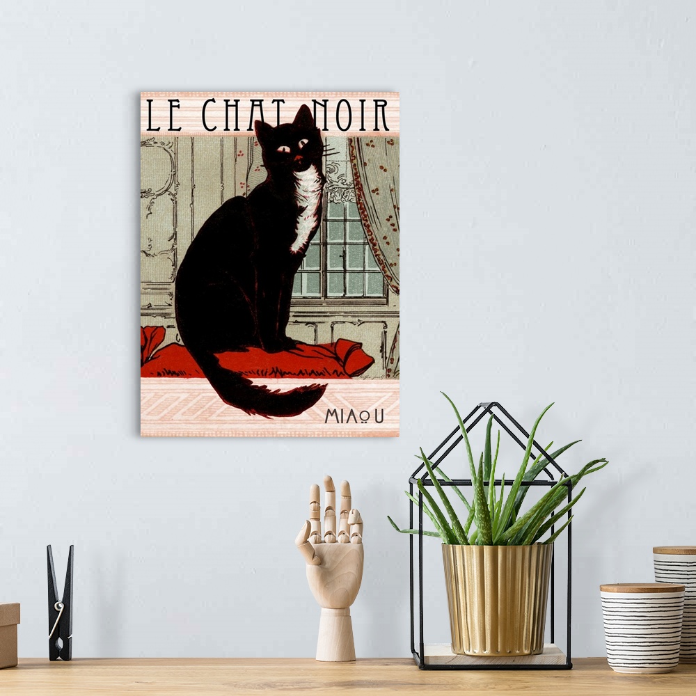 A bohemian room featuring Le Chat Noir - Vintage Advertisement