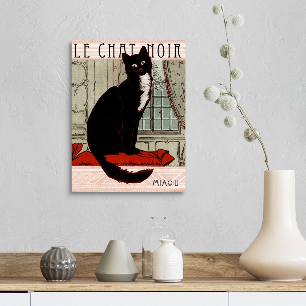 A farmhouse room featuring Le Chat Noir - Vintage Advertisement