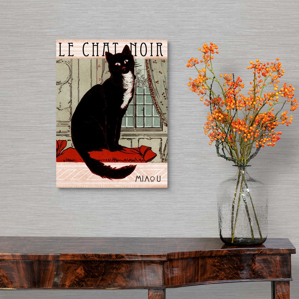 A traditional room featuring Le Chat Noir - Vintage Advertisement