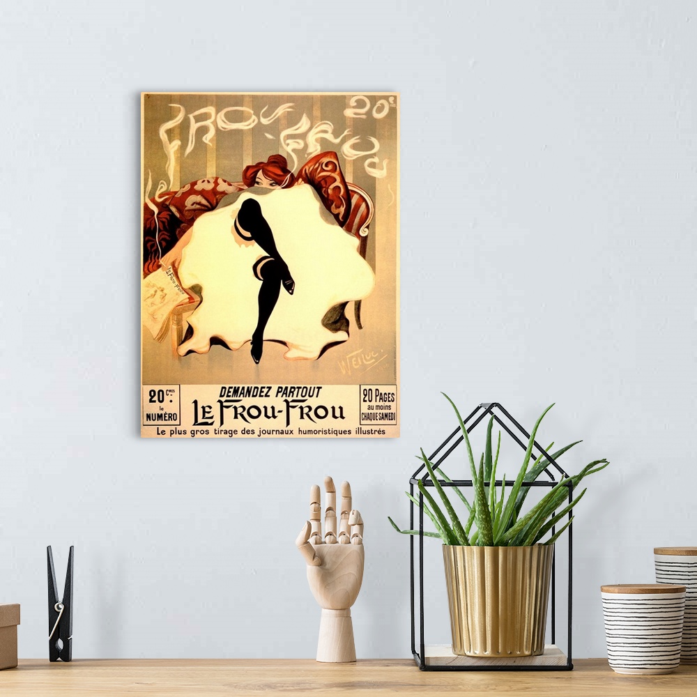 A bohemian room featuring Vintage Poster