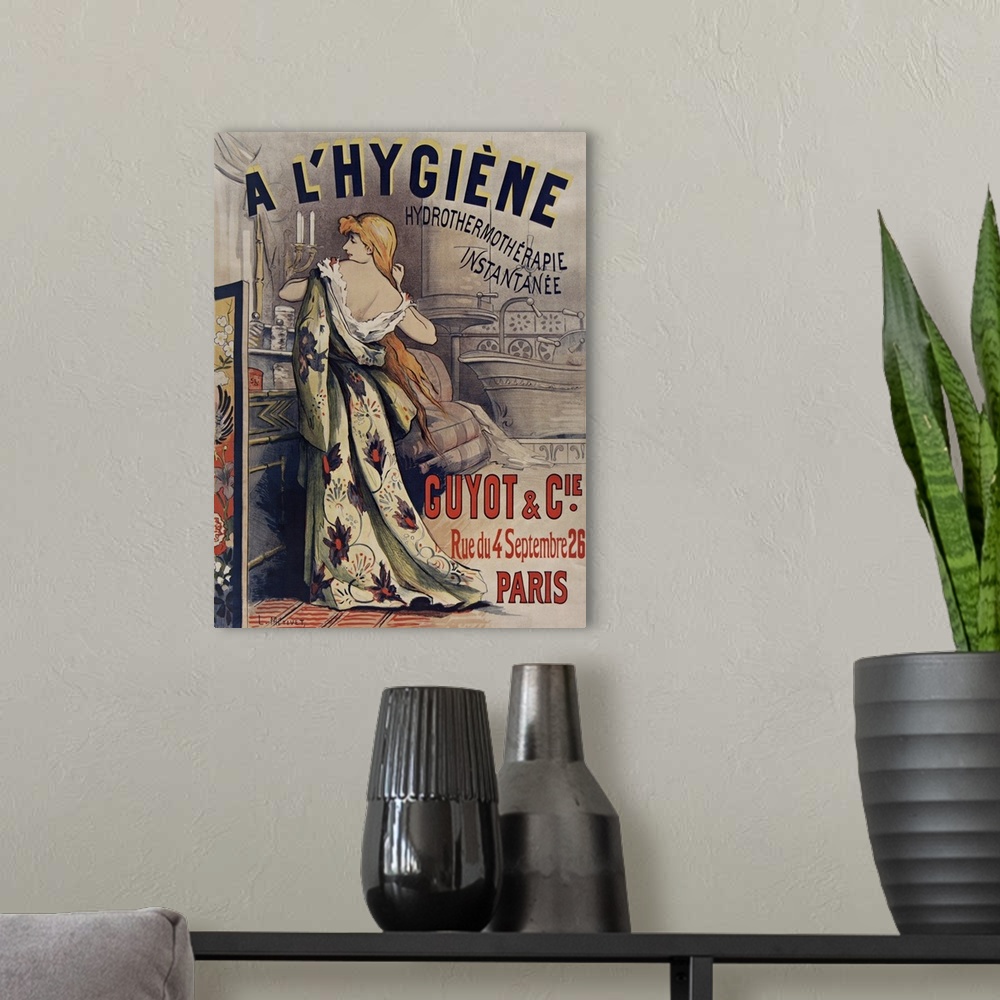 A modern room featuring L'Hygiene Hydrothermotherapie - Vintage Advertisement